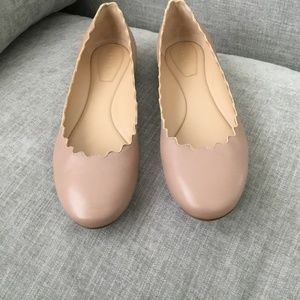 Chloe Scalloped Ballet Flats Size 37.5